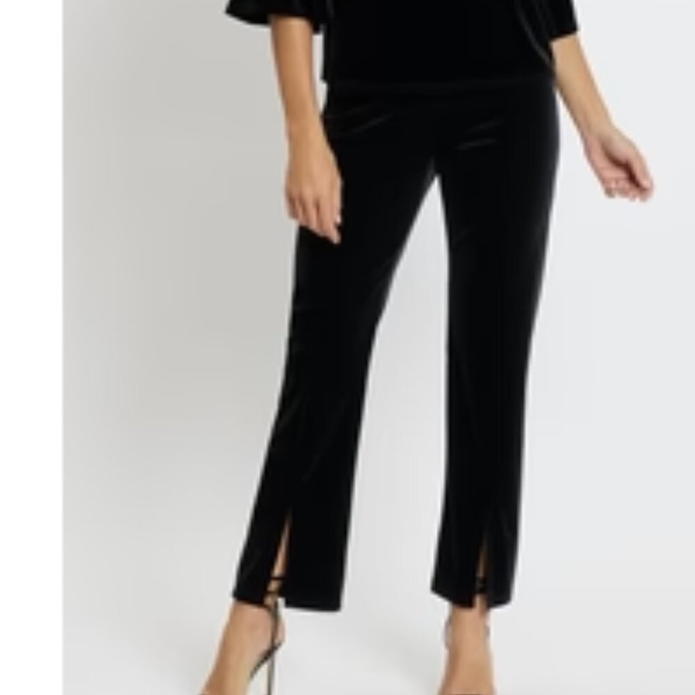 Jude Connally Martina Stretch Black Velvet Pant